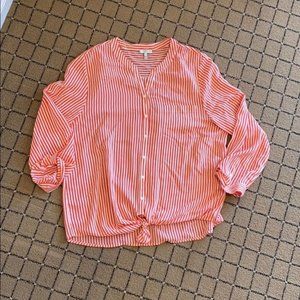 Joie silk stripe shirt  L
